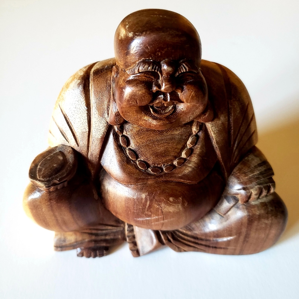 Vintage Wood Buddha.